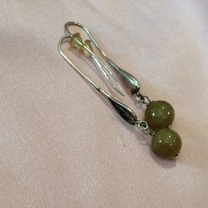 Genuine Yellow Jade Romantic Drop Earrings